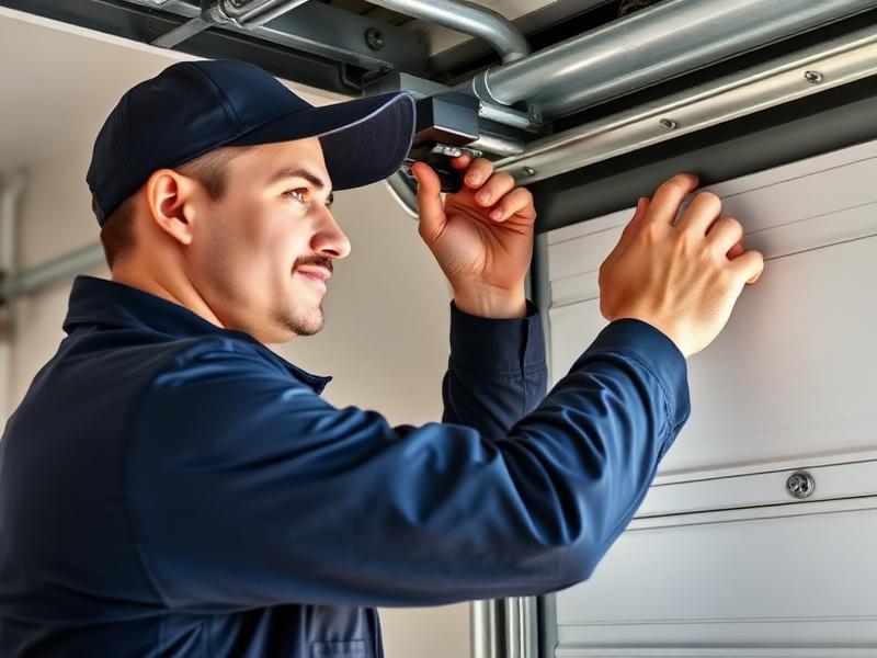 Expert Garage Door Rochdale technician performing maintenance on a residential garage door